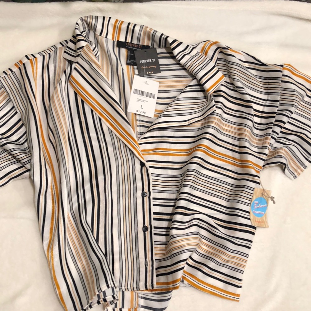 Button up crop top